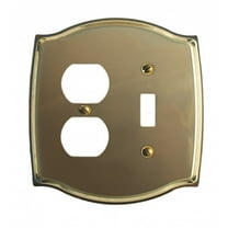 Switchplate Bright Solid Brass Toggle/Outlet | Renovator's Supply