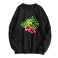 thumbnail image 3 of WEAIXIMIUNG Sweatshirts pour Femmes Tendance Légers Décontractés à Imprimé Floral Col Rond Pull Manches Longues Coupe Ample, 3 of 3