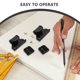 thumbnail image 5 of juego de repuestos para puerta retráctil para bebés para seguridad en interiores, incluye pestillos, soportes y tornillos, ideal para escaleras y puertas, juego de herrajes negros., 5 of 8