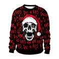 thumbnail image 1 of Sudadera de calavera de Papá Noel para hombres y mujeres, jersey de cuello redondo, Top de gran tamaño, estampado 3D, ropa de calle Hip Hop, ropa de Halloween y Navidad, 1 of 4