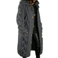 thumbnail image 1 of Cárdigan de Larga de Punto Grueso para Mujer, Suéter de Otoño Invierno de Gran Tamaño con Botones y Bolsillo. Gris Oscuro XXL, 1 of 7