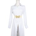 thumbnail image 5 of Women's Golden Butterfly Stretchy Belts, Vintage Elegant Elastic Waistband for Dress Coat 65x5cm/25.6x2.0" Cream, 5 of 6