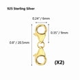 thumbnail image 5 of Alexcraft Double Lobster Clasp Extender, Gold Plated Claw Connector Bracelet Extension Clasp Small Bracelet Extender Necklace Shortener Clasp for DIY Jewelry Making, 5 of 5