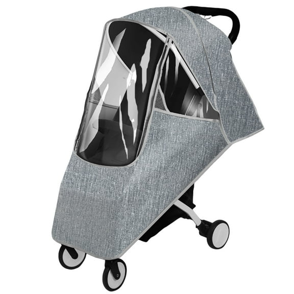 Tcwhniev Rainproof Stroller Cover Universal Waterproof Transparent Stroller Cover for Wind Snow Dust Ventilation Clear