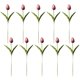 thumbnail image 1 of l Ramo de arreglo de flores artificiales de tacto real de tulipanes falsos de Pu para decoración de boda en la oficina en casa, 10 Uds., rojo rosa, azul, morado oscuro, morado cla, 1 of 4