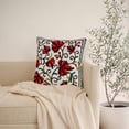 thumbnail image 3 of Decorative Pillows For Living Room Stereo Embroidery Floral Pillowcase 45 cm x 45 cm Linen Fiber With Invisible Zipper, 3 of 6
