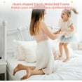 thumbnail image 6 of Riedhoff Twin Size Bed Frame for Girl, with Headboard, No Box Spring Needed, White, 6 of 8