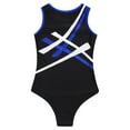 thumbnail image 4 of Nyeemya Boys Gymnastics Leotard Tank Top Bodysuit for Kids Athletic Ballet Dance Bodysuit One Piece Blue 12, 4 of 5