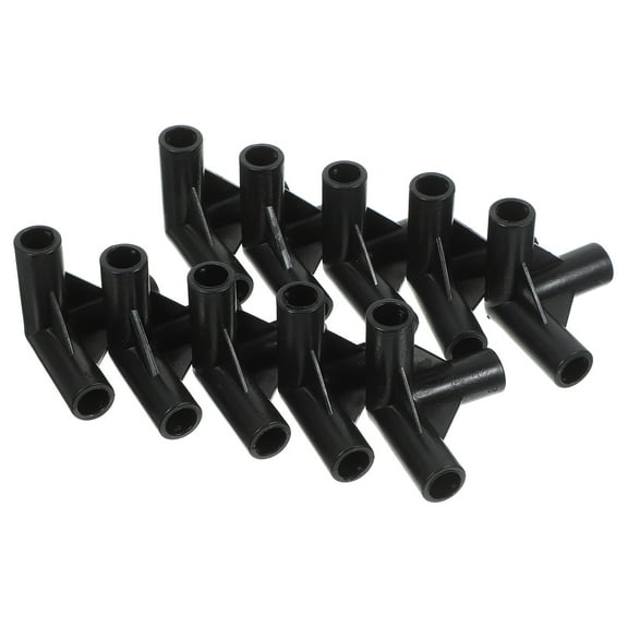 OUNONA 24Pcs Black Plastic Canopy Fittings with High Impact Resistance for Tents