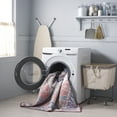 thumbnail image 3 of SAFAVIEH Martha Stewart Norbert Medallion Machine Washable Area Rug, Rust/Blue, 5' x 8', 3 of 11