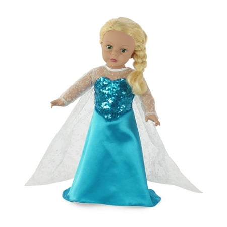 My Life as Doll Clothes (for) Princess Elsa Inspired Doll Dress by Emily Rose - Doll Clothes for 18