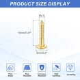 thumbnail image 2 of 35 Pcs Brass Screws, M2.5 x 12mm Solid Slotted Round Head Self-Tapping Wood Screw Fasteners for Woodworking Furniture Repair Photo Frame Drywall Home Appliances, Gold, 2 of 6