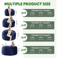 thumbnail image 4 of VIREO 6FT Bean Bag Chairs for Adults Memory Foam Filler Bean bag Chair with Removable and Washable Flannel Cover, Chairs for Living Room, Blue, 4 of 9
