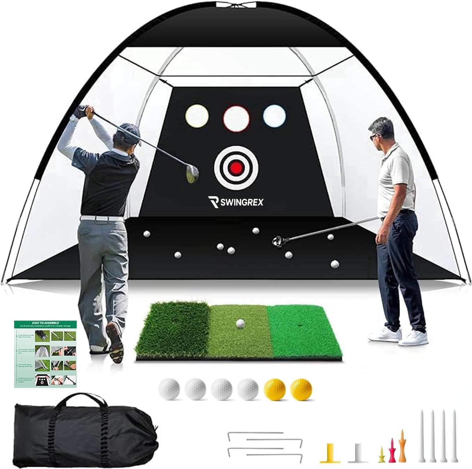 Danrelax 10 x 8 FT Golf Simulator Enclosure with Impact Screen