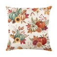thumbnail image 3 of Watercolor Pumpkin Maple Leaf Printed Thanksgiving Throw Pillow Cover Soft Decorative Slipcover For Autumn Home Sofa Bedroom Decoration, 3 of 3