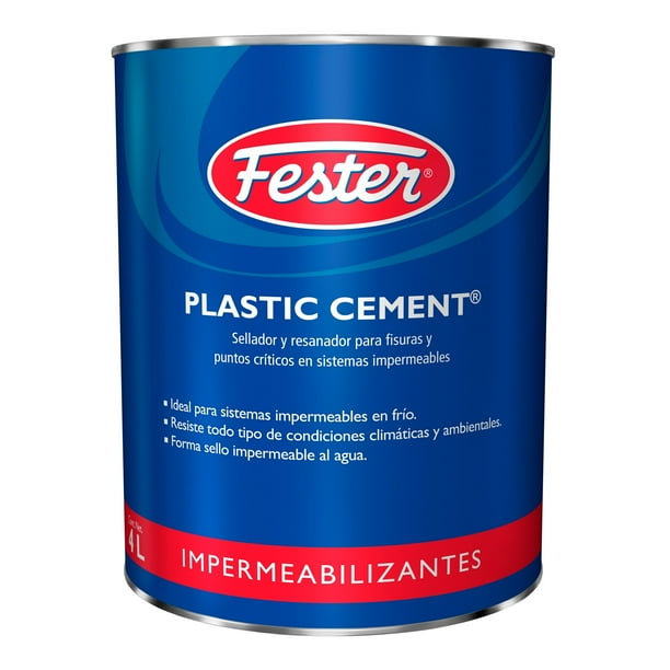Sellador y Resanador para Fisuras y Puntos Críticos en Sistemas Impermeables Fester Plastic Cement 4 L