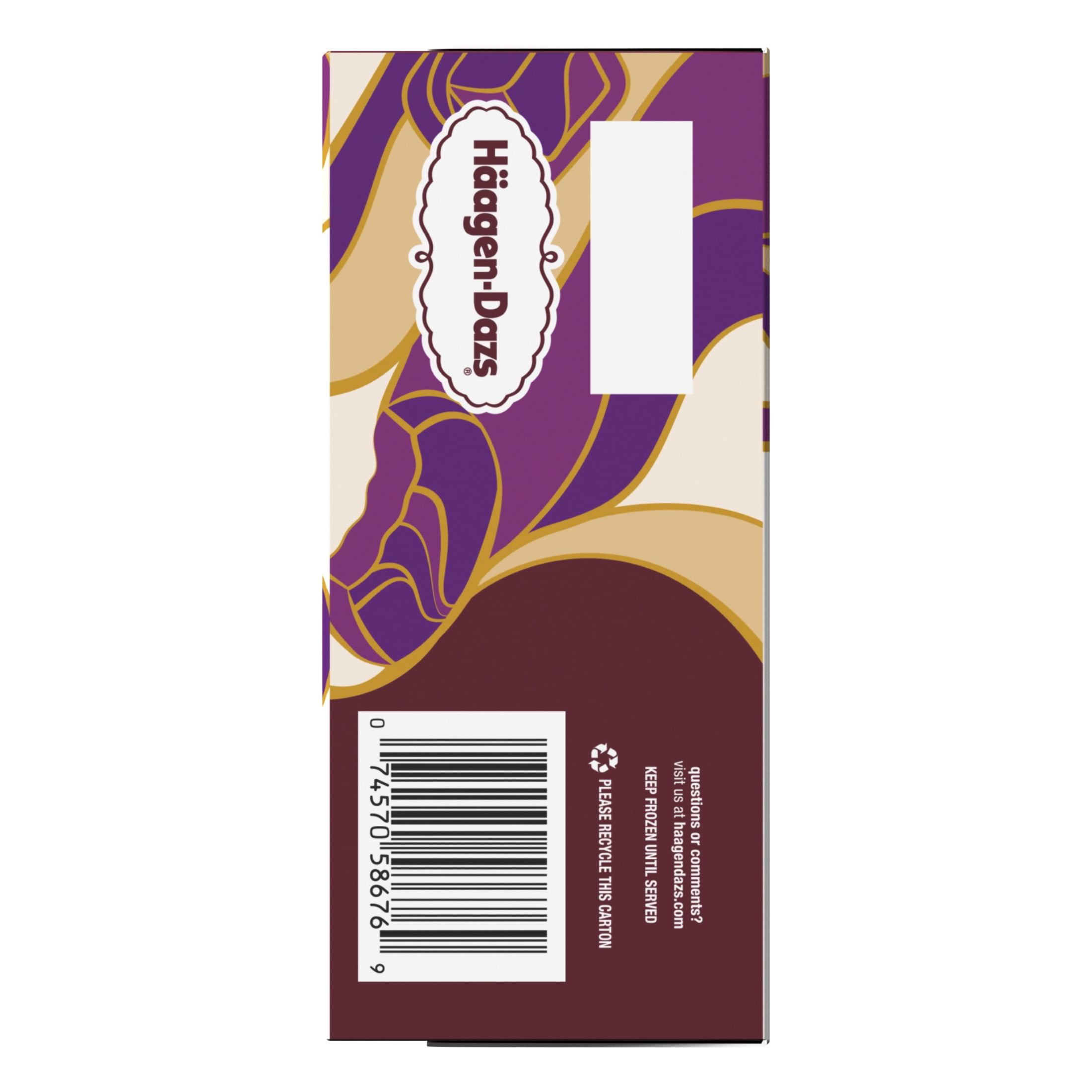 Haagen Dazs Chocolate Butter Cookie Ice Cream Cone Dessert, 4 Count Package