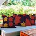 thumbnail image 5 of Maple Autumn Leaves Throw Pillow Covers 18x18 Set of 4,Fall Pillow Cases for Bed Couch Home Decor, 5 of 6