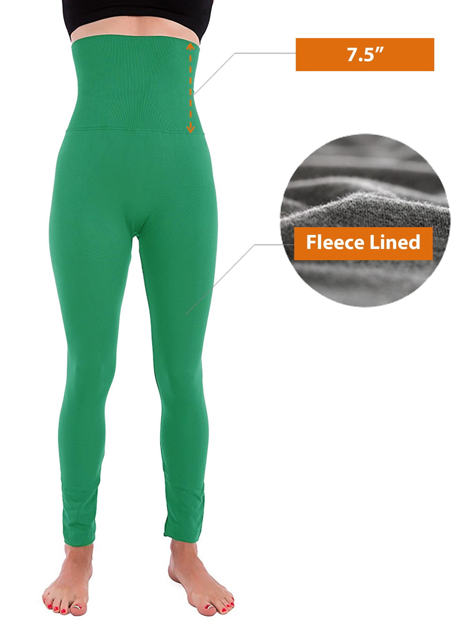 Ultra High Waist Fleece Lined Stretchy Leggings 10-18