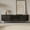 Black, variant on POVISON-70.87"Mid-Century Modern Tambour Door TV Stand, Walnut Color TV Console, Ash Rolling Door Media Console with legs