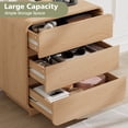 thumbnail image 4 of Hommpa Modern 3 drawers Nightstand with Charging Station for Bedroom, 4 of 9