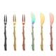 thumbnail image 1 of 6 tenedores de acero inoxidable para fruta y postre (colores surtidos), 1 of 5