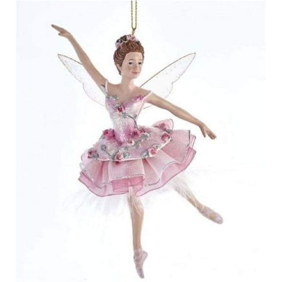 Kurt Adler 6.5-Inch Pink and Beige Nutcracker Suite Sugar Plum Fairy Christmas Ornament