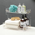 thumbnail image 1 of Organizador de encimera de baño Hiendure de plástico acrílico de 2 niveles, 1 of 9