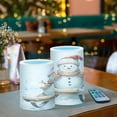 thumbnail image 6 of WOBOGO Size Combo Candle Flickering Flameless with Remote Control and Timer for Romantic Atmosphere Painting Of Snowman Sitting on A Sled, 6 of 7