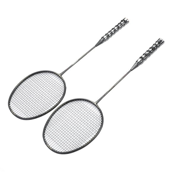 Badminton Rackets, 1 Pair Carbon Aluminum Badminton Racket Set Adult Twin Badminton Racket for 2 Player with Carrying Bag
