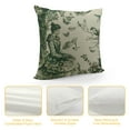 thumbnail image 4 of Qinduosi French Country Pillow CoversVintage Toile Green Cottage Outdoor Decorative Throw Pillow Covers Rustic Farmhouse Pillowcases square Cushion Covers for Couch Home Decor White, 4 of 5