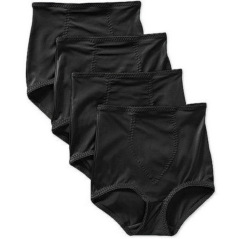 Cupid Women's 4-Pack Light Control Shapewear Panty Brief with Tummy Panel