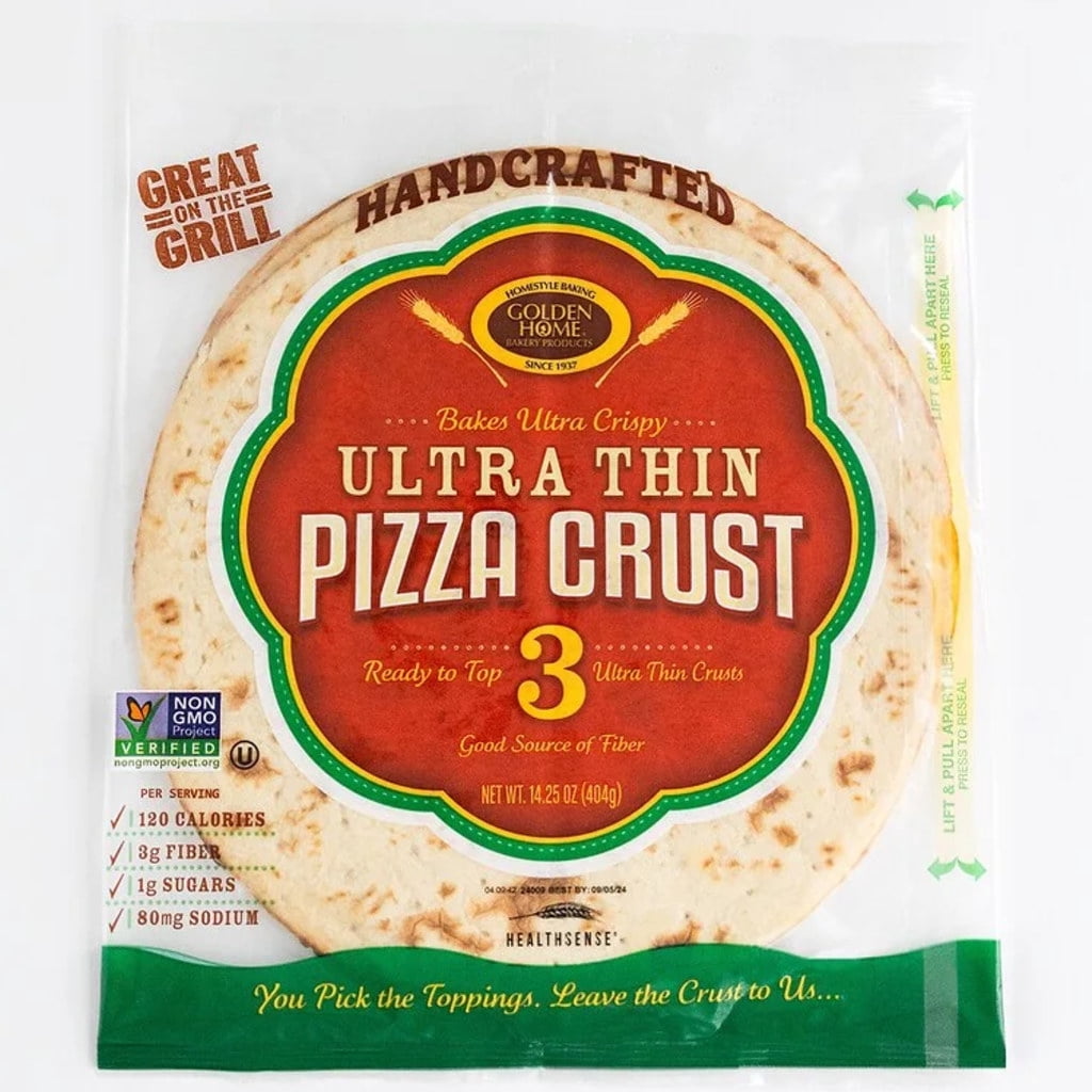 (2 pack) Golden Home Ultrathin White Pizza Crust - 12 inch (Shelf-Stable)