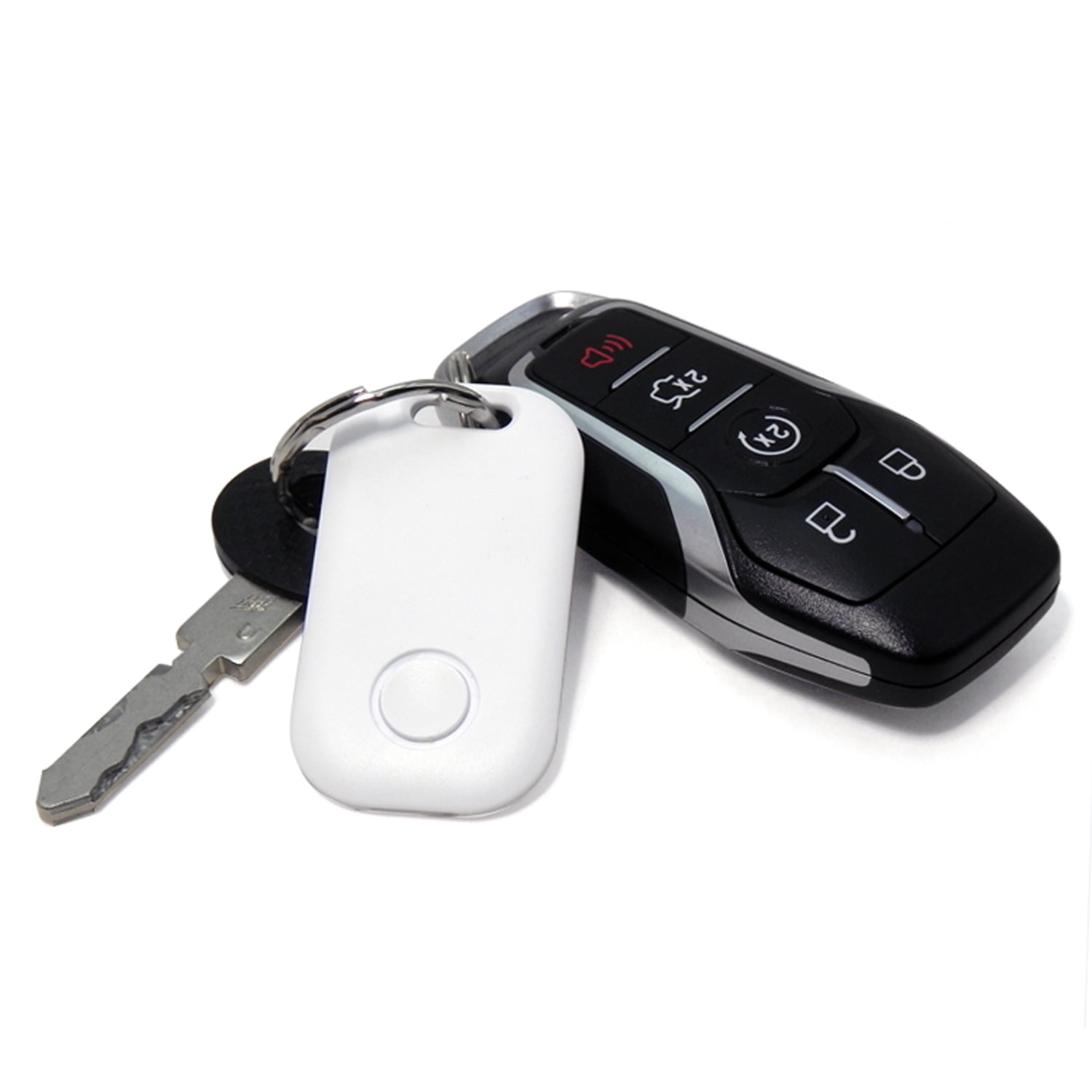 SRT-8 White Bluetooth Wireless Key Finder Tracking Device Key Chain Dodge Jeep