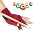 thumbnail image 1 of Guantes para taco de billar, 3 dedos abiertos, guantes de billar, guantes de billar antideslizantes, rendimiento probado, 1 of 3