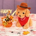 thumbnail image 3 of Pet Cowboy Costume Halloween Costumes for Dogs Cat Cowboy Hat with Bandana Scarf (Small), 3 of 7