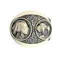 thumbnail image 4 of Men Antique Gold Metal Belt Buckle Buffalo Coin Native Face Western Fashion, 4 of 7