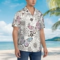thumbnail image 5 of Disketp Hawaiian Shirts For Men,Vintage Butterflies Print Mens Casual Short Sleeve Button Down Shirts Beach Shirt, 5 of 8