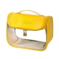 thumbnail image 1 of Clear Cosmetic Bag Multifunctional Cosmetic Organizer Large Opening Clear Makeup Yellow, 1 of 6