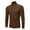 32#Coffee, variant on Mens Mock Neck Shirts Fleece Long Sleeve Tops Basic Pullover T-Shirts Coffee XL