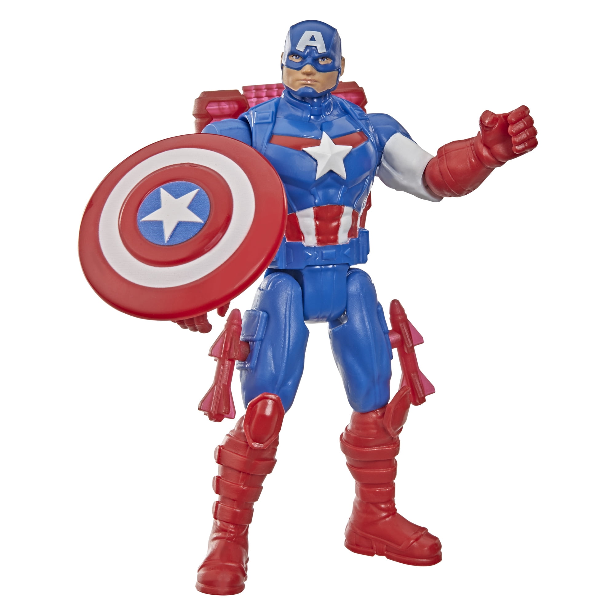 Marvel Avengers ActionVerse Captain America Action Figure & Accessories, 4.5-Inch (11.4 cm) Super Hero Toys & Figures for Kids, Ages 4+
