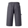 thumbnail image 4 of TAIAOJING Men's Drastring Pants Casual Solid Mid Waist Elastic Mid Waist Loose Cargo Shorts Multi Pockets Clothing, 4 of 6