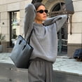 thumbnail image 6 of Mlzmgr Sweaters for Women Oversized Long Sleeve Pullover Tops Loose Comfy Crewneck Blouses Fall Winter, 6 of 6