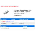 thumbnail image 2 of PCV Valve - Compatible with 1991 - 1993 Nissan NX 2.0L 4-Cylinder 1992, 2 of 2