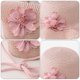 thumbnail image 3 of Sombrero de verano para niños con circunferencia de 52-54 cm, sombrero para el sol con flores, sombrero de paja anti-ultravioleta y conjunto de bolsa de paja, rosa, 3 of 5