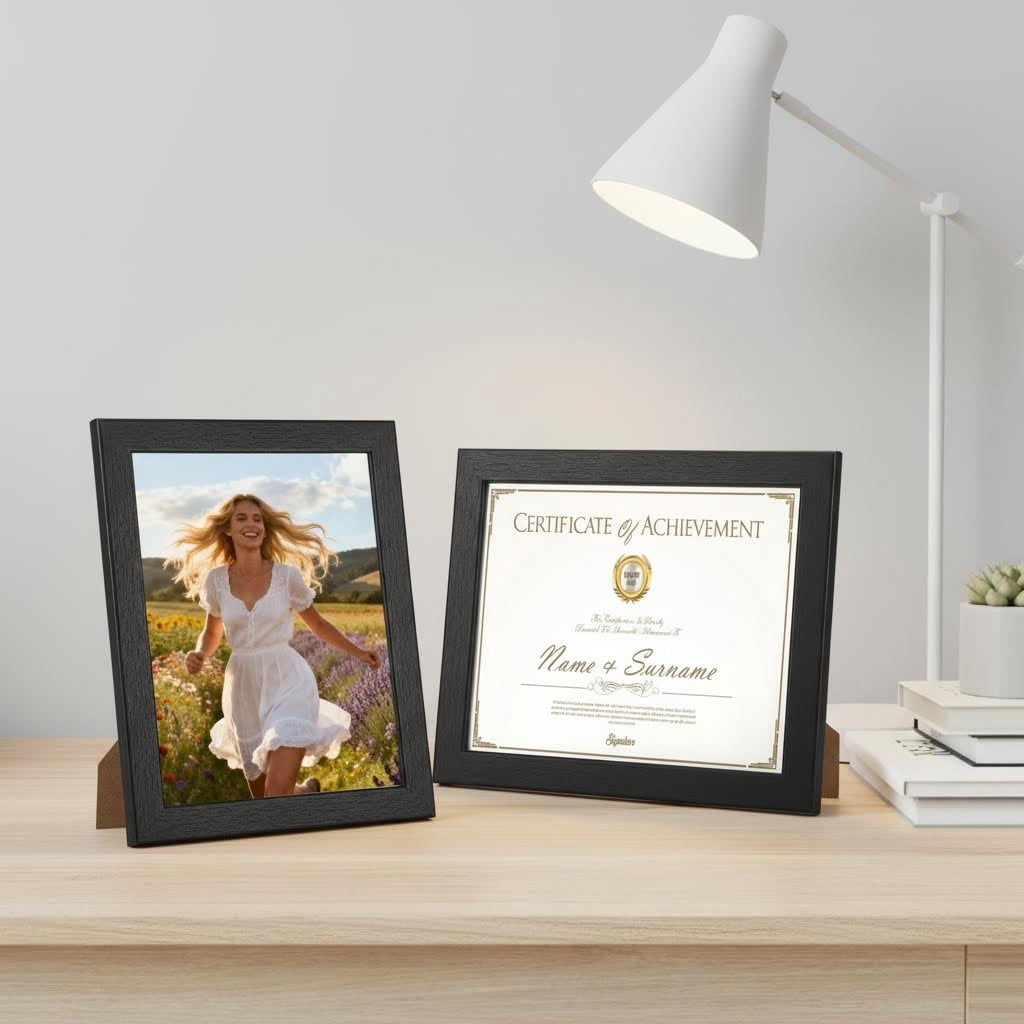 7 Pack 8.5x11 Picture Frame for Wall Mount and Tabletop Display