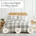 thumbnail image 2 of Southshore Fine Living, Inc. Twin Quilt Bedding Set, Lightweight Twin XL Quilts, Tofu Cream Plaid, 2 of 9