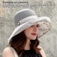 thumbnail image 5 of Minnieouse Lady Sun Hat con hebilla Fisherman' Hats Mesh Wide Brim Cap Sunscreen Transpirable Outdoor Color sólido para Beach Grey Type2 NO2, 5 of 6