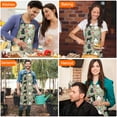 thumbnail image 7 of Cute Bulldog Dog and Flower Florals Apron-Garden Aprons for Women with Pockets-Cotton Linen Waterproof Kitchen Cooking Gardening Aprons Adjustable for Kitchen,Cooking,BBQ and Salon 33x27 Inch, 7 of 7