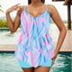 thumbnail image 1 of WILLBEST Traje de Baño de Manga Larga Para Mujer, Traje de Baño Tankini de Dos Piezas Con Tirantes, Top Con Pantalones Cortos, Traje de Baño de Playa Sexy de Talla Grande 532, 1 of 5